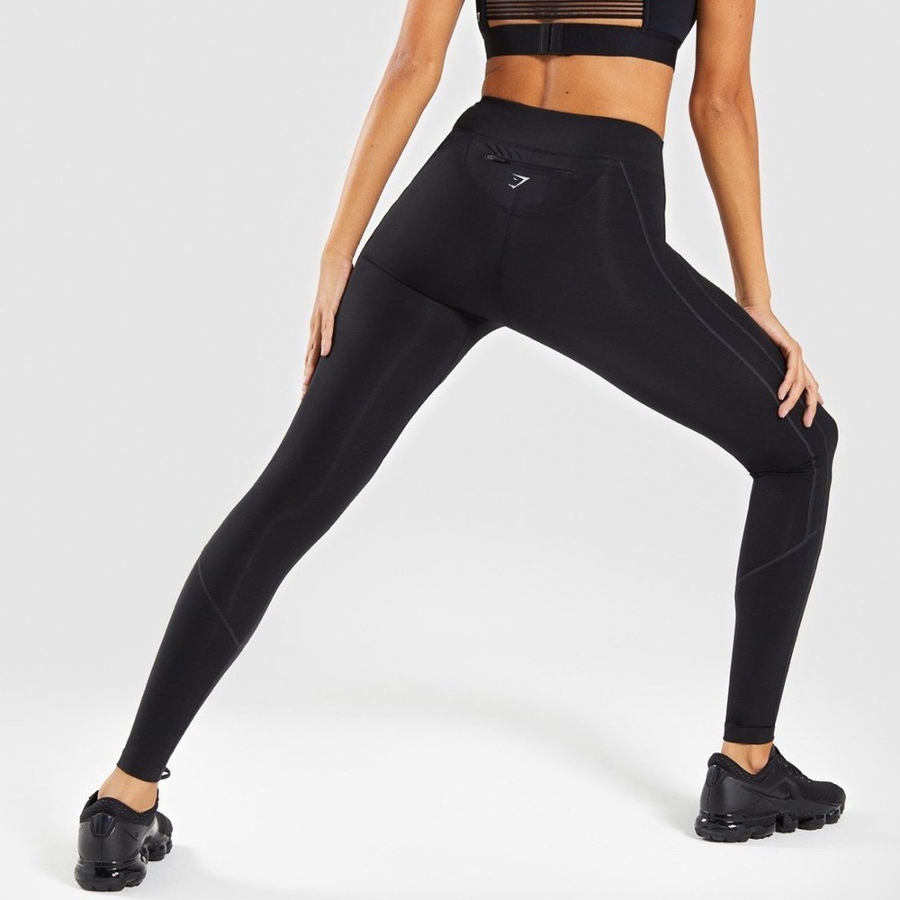 Gymshark Pace Running Leggings - Black - Medium